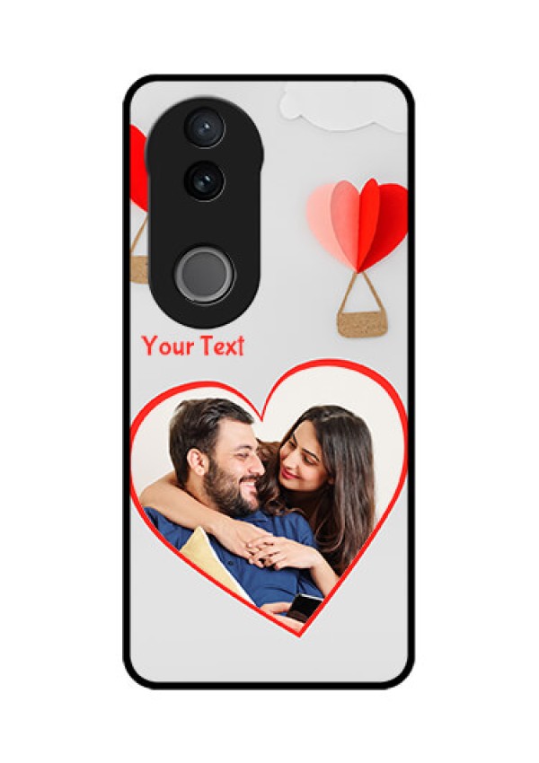 Vivo V50 5G Custom Glass Phone CaseParachute Love Design