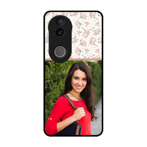 Vivo V50 5G Custom Glass Phone CaseStunning Floral Design