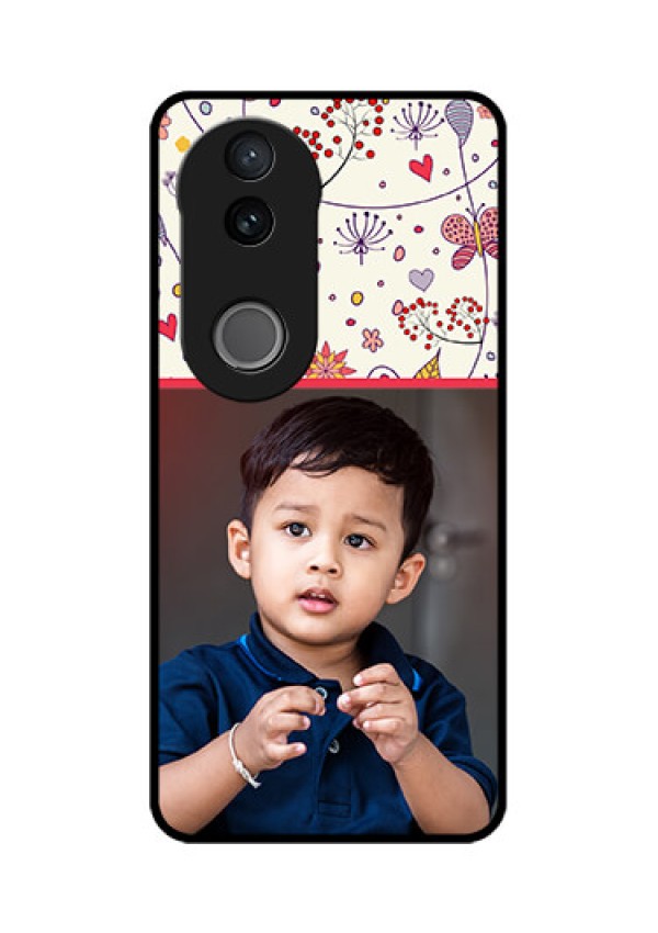 Vivo V50 5G Custom Glass Phone CasePremium Floral Design