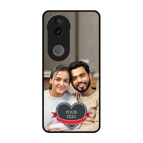 Vivo V50 5G Custom Glass Phone CaseJust Married Couple Design