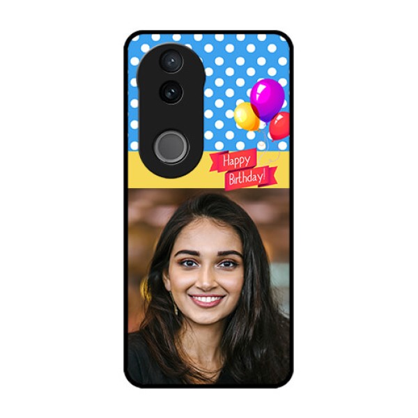 Vivo V50 5G Custom Glass Phone CaseHappy Birthday Design