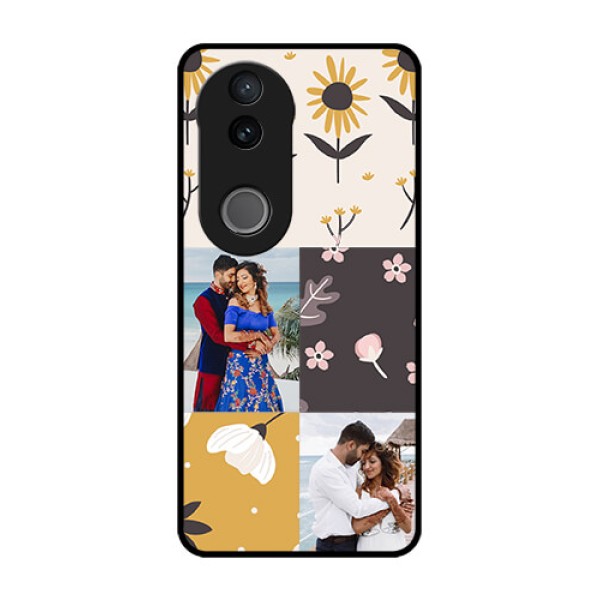 Vivo V50 5G Custom Glass Phone Case3 Images With Floral Design Vivo V50 5G Custom Glass Phone Case3 Images With Floral Design