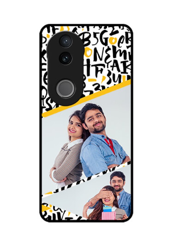 Vivo V50 5G Custom Glass Phone CaseLetters Pattern Design