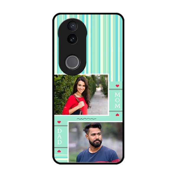 Vivo V50 5G Custom Glass Phone CaseMom and Dad Pic Design