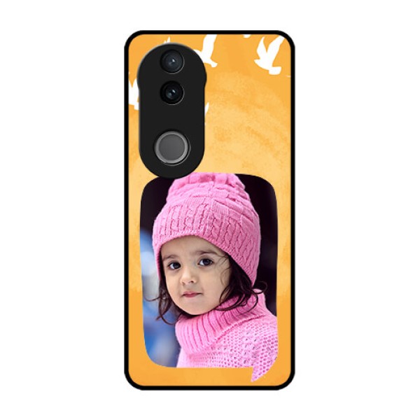 Vivo V50 5G Custom Glass Phone CaseWater Color Design With Bird Icons Vivo V50 5G Custom Glass Phone CaseWater Color Design With Bird Icons