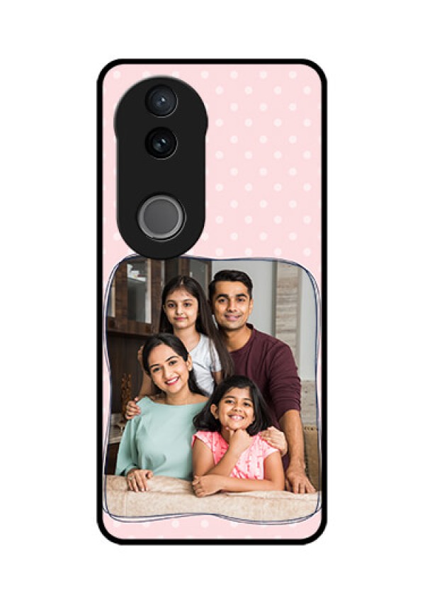 Vivo V50 5G Custom Glass Phone CaseFamily With Dots Design