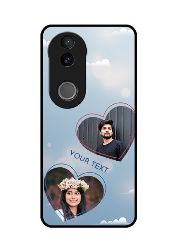 Vivo V50 5G Custom Glass Phone CaseBlue Color Couple Design