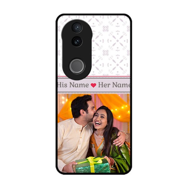 Vivo V50 5G Custom Glass Phone CaseWith Photo And Ethnic Design Vivo V50 5G Custom Glass Phone CaseWith Photo And Ethnic Design