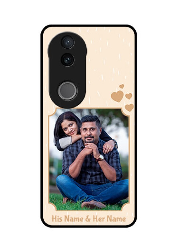 Vivo V50 5G Custom Glass Phone CaseWith Confetti Love Design