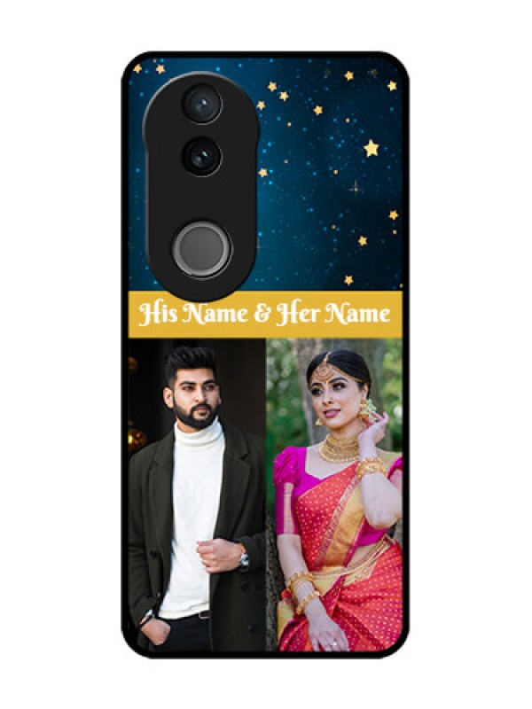 Custom Vivo V50 5G Custom Glass Phone CaseGalaxy Stars Backdrop Design