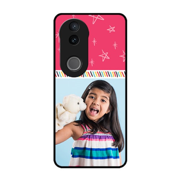 Vivo V50 5G Custom Glass Phone CaseLine Art Design