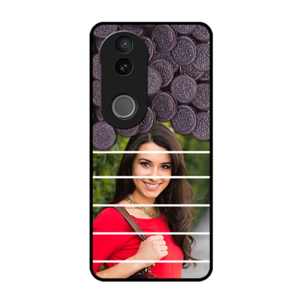 Vivo V50 5G Custom Glass Phone CaseWith Oreo Biscuit Design