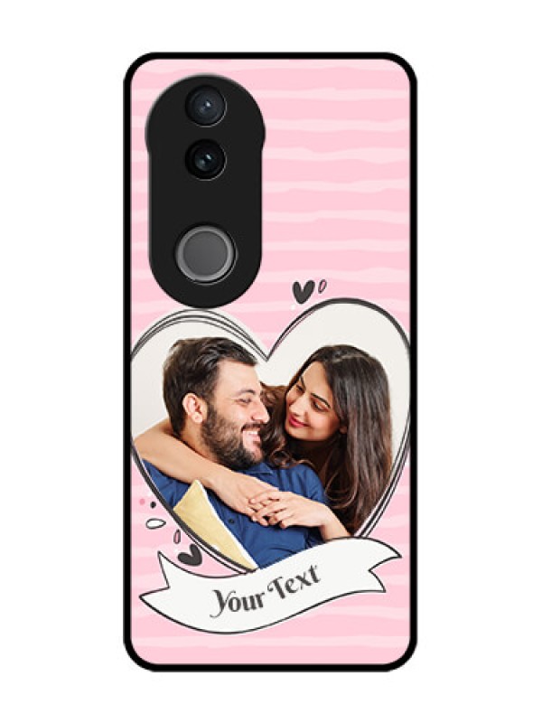 Custom Vivo V50 5G Custom Glass Phone CaseVintage Heart Design