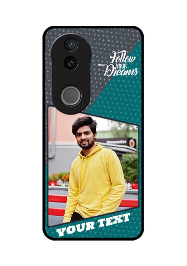 Vivo V50 5G Custom Glass Phone CaseBackground Pattern Design With Quote