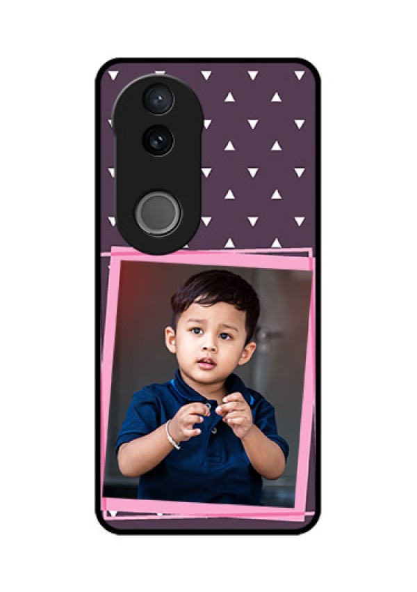 Vivo V50 5G Custom Glass Phone CaseTriangle Pattern Dotted Design