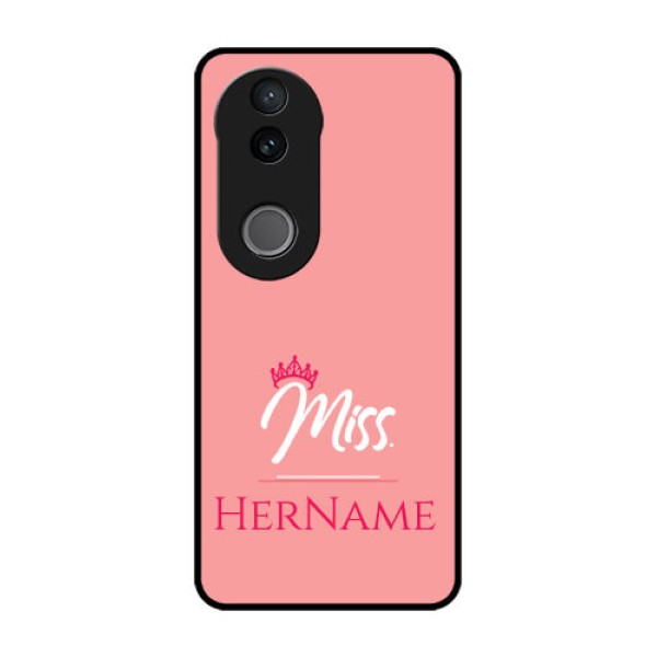 Vivo V50 5G Custom Glass Phone CaseMrs With Name Design