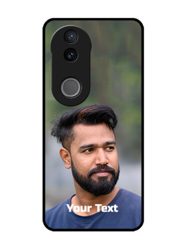 Custom Vivo V50 5G Custom Glass Phone CasePhoto With Text Design