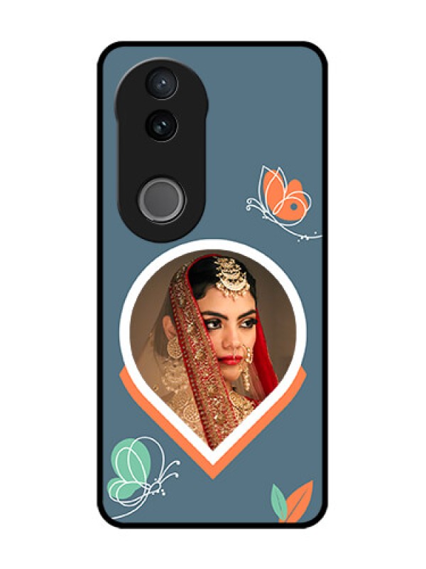 Custom Vivo V50 5G Custom Glass Phone CaseDroplet Butterflies Design