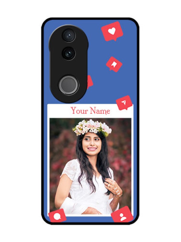 Custom Vivo V50 5G Custom Glass Phone CaseLike Share And Comment Design