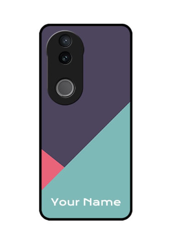 Vivo V50 5G Custom Glass Phone CaseTri Color Abstract Design