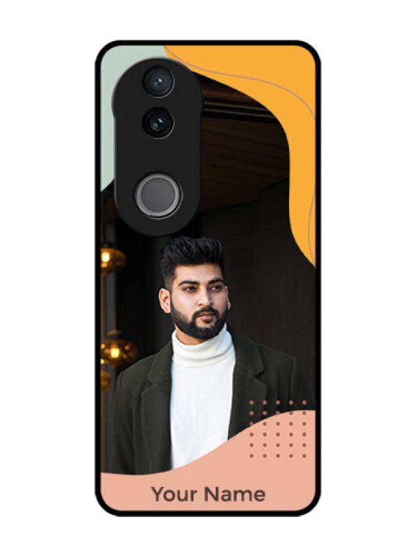 Custom Vivo V50 5G Custom Glass Phone CaseTri - Coloured Overlay Design