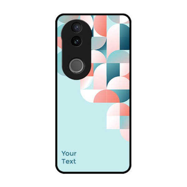 Vivo V50 5G Custom Glass Phone CaseStylish Semi - Circle Pattern Design