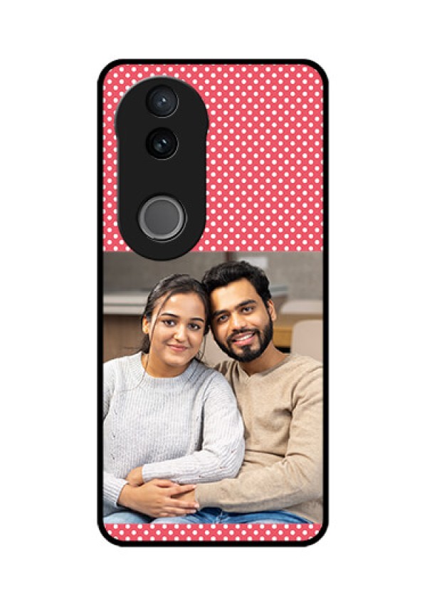 Vivo V50e 5G Custom Glass Phone Case - White Dotted Design