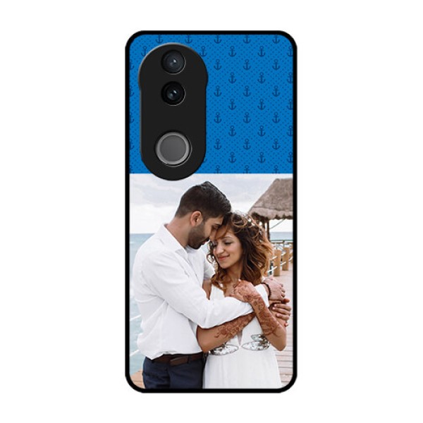 Vivo V50e 5G Custom Glass Phone Case - Blue Anchors Design