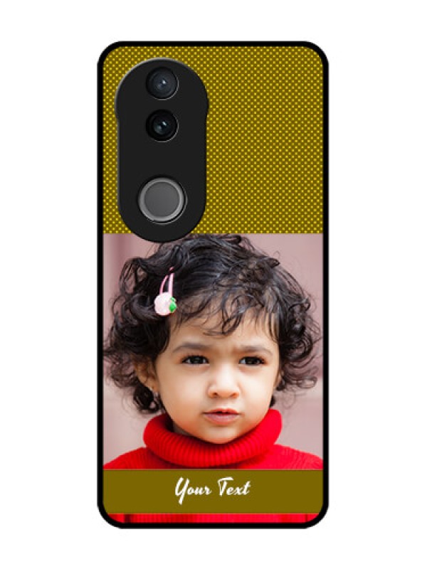 Custom Vivo V50e 5G Custom Glass Phone Case - Simple Green Color Design