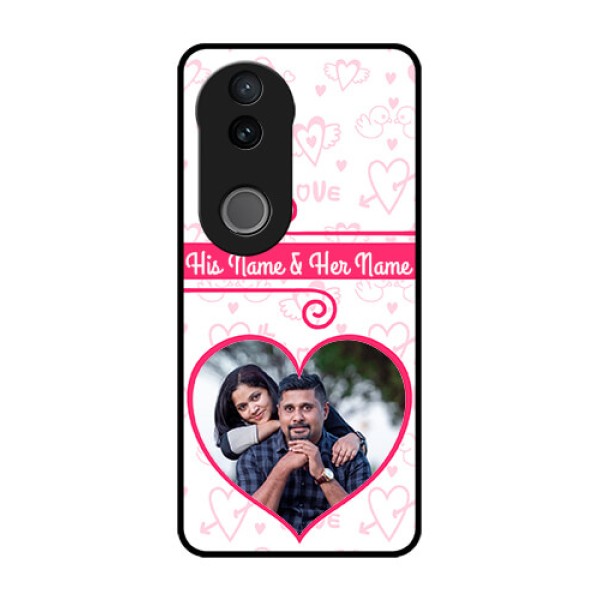 Vivo V50e 5G Custom Glass Phone Case - Heart Shape Love Design