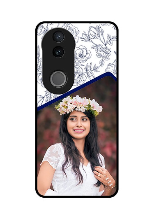 Vivo V50e 5G Custom Glass Phone Case - Classy Floral Design