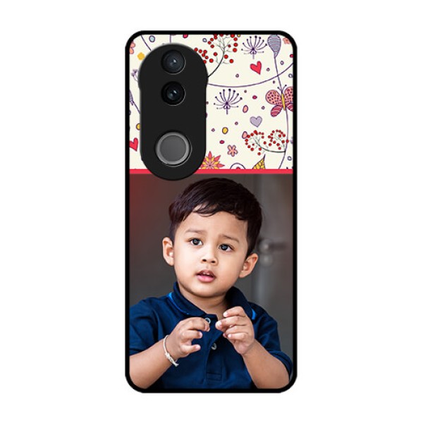 Vivo V50e 5G Custom Glass Phone Case - Premium Floral Design