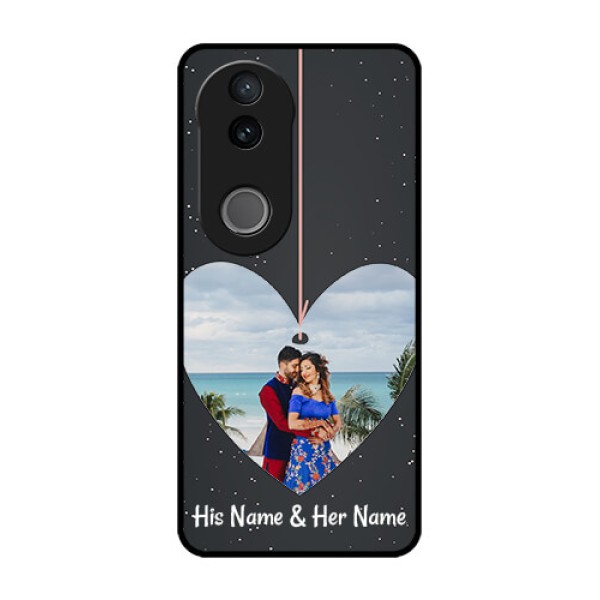 Vivo V50e 5G Custom Glass Phone Case - Hanging Heart Design