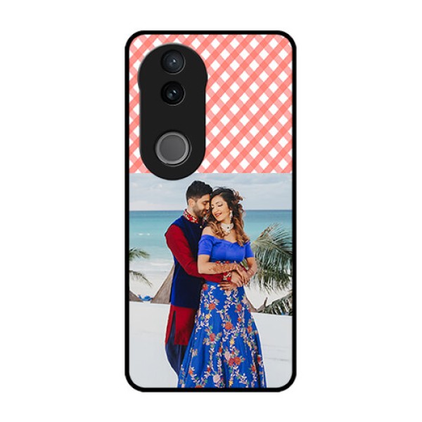 Vivo V50e 5G Custom Glass Phone Case - Pink Pattern Design