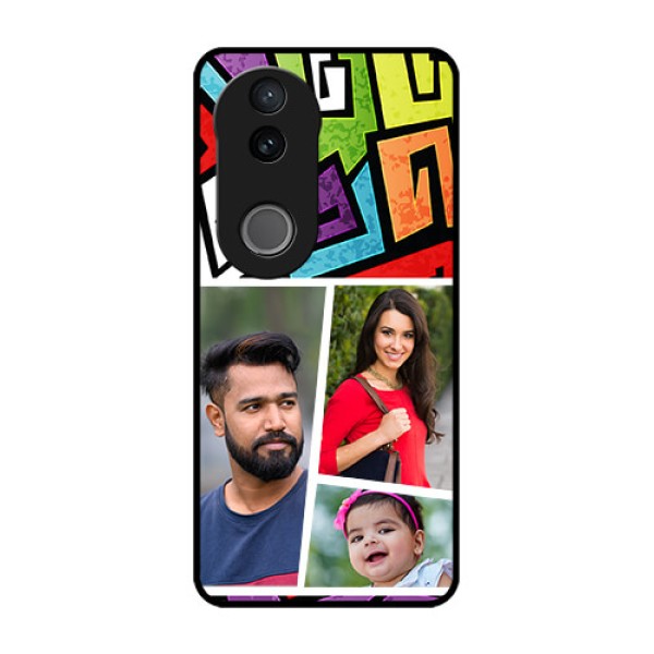 Vivo V50e 5G Custom Glass Phone Case - Graffiti Pattern Design