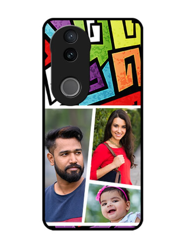 Custom Vivo V50e 5G Custom Glass Phone Case - Graffiti Pattern Design