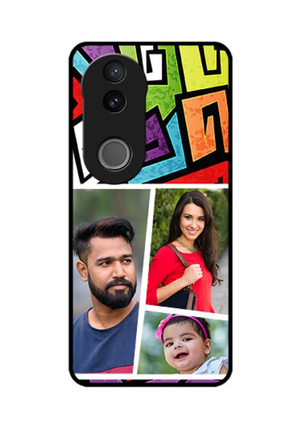 Vivo V50e 5G Custom Glass Phone Case - Graffiti Pattern Design