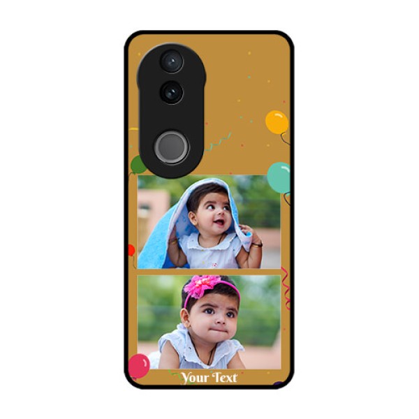 Vivo V50e 5G Custom Glass Phone Case - Image Holder With Birthday Celebrations Design Vivo V50e 5G Custom Glass Phone Case - Image Holder With Birthday Celebrations Design