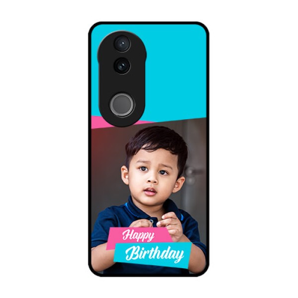 Vivo V50e 5G Custom Glass Phone Case - Image Holder With 2 Color Design
