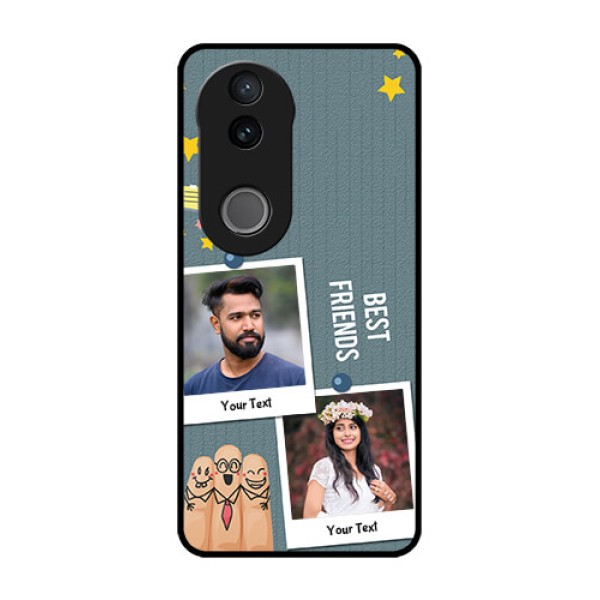 Vivo V50e 5G Custom Glass Phone Case - Sticky Frames And Friendship Design Vivo V50e 5G Custom Glass Phone Case - Sticky Frames And Friendship Design