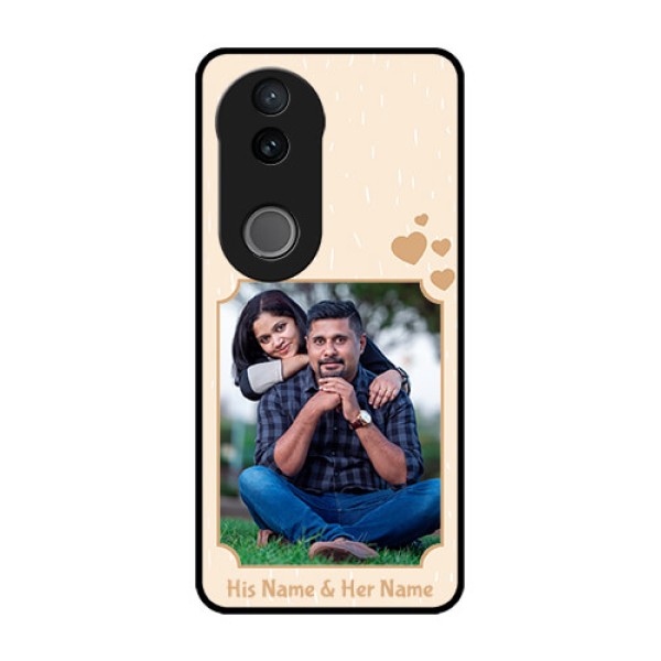 Vivo V50e 5G Custom Glass Phone Case - With Confetti Love Design