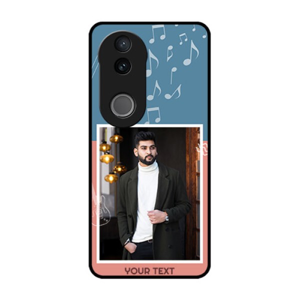 Vivo V50e 5G Custom Glass Phone Case - With Color Musical Note Design Vivo V50e 5G Custom Glass Phone Case - With Color Musical Note Design