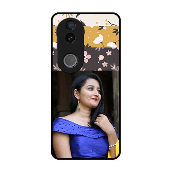 Vivo V50e 5G Custom Glass Phone Case - Stylish Floral Design
