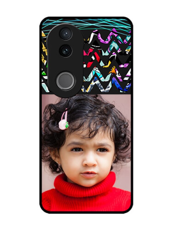 Custom Vivo V50e 5G Custom Glass Phone Case - Neon Abstract Design