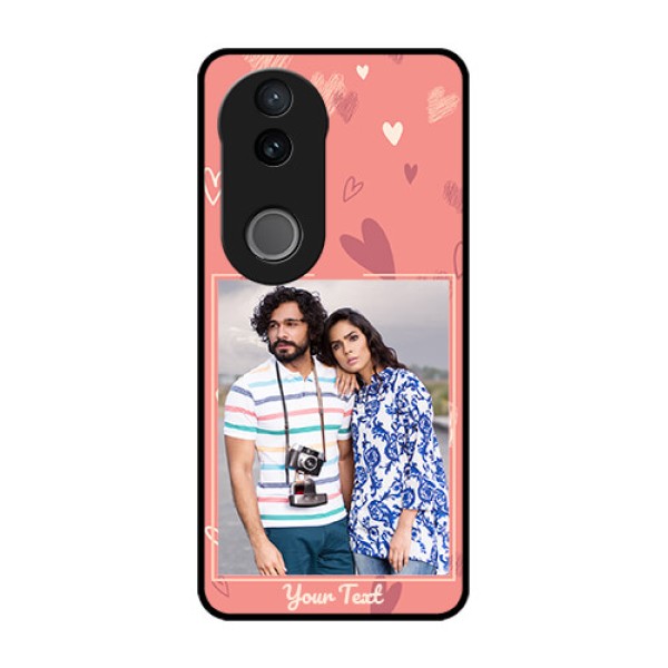 Vivo V50e 5G Custom Glass Phone Case - Love Doodle Art Design