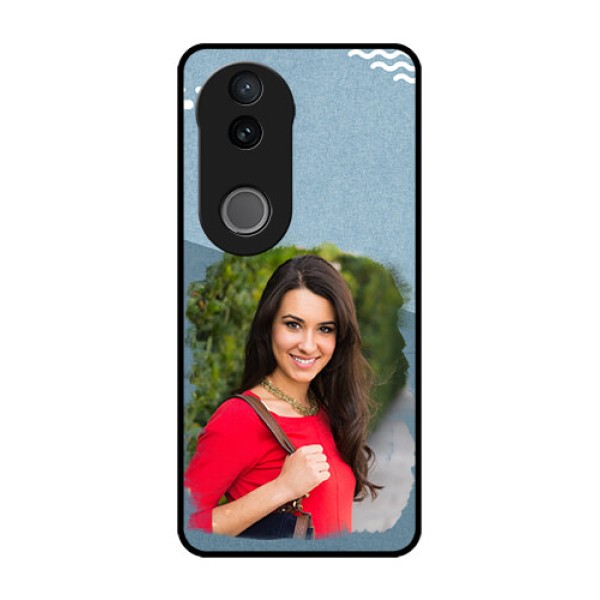 Vivo V50e 5G Custom Glass Phone Case - Grunge Line Art Design