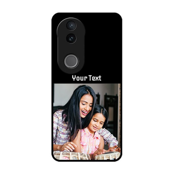 Vivo V50e 5G Custom Glass Phone Case - Photo With Name Design