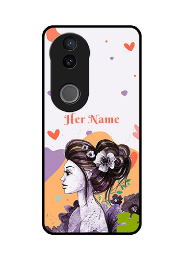 Vivo V50e 5G Custom Glass Phone Case - Woman And Nature Design