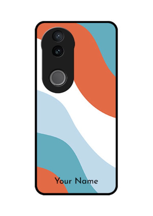 Vivo V50e 5G Custom Glass Phone Case - Coloured Waves Design