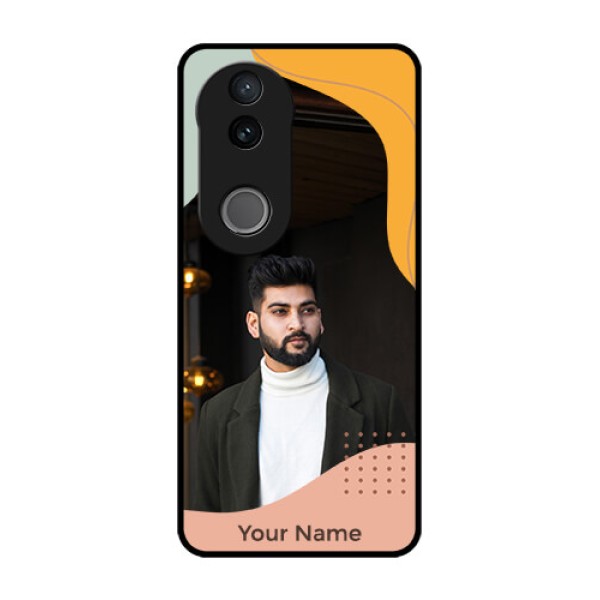 Vivo V50e 5G Custom Glass Phone Case - Tri - Coloured Overlay Design Vivo V50e 5G Custom Glass Phone Case - Tri - Coloured Overlay Design